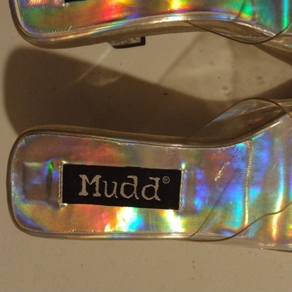 Y2K Mudd Translucent Sandals size9 vintage - Picture 2 of 16
